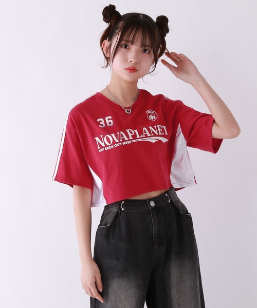 repipi armario（レピピ アルマリオ）の「キリカエショートゲームＴシャツ（Tシャツ/カットソー・キッズ・ネイビー/レッド/ホワイト・MEDIUM/LARGE/SMALL）」の19枚目の写真