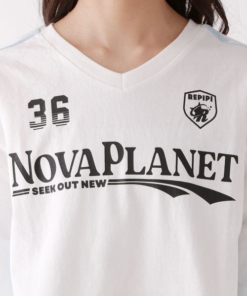 repipi armario（レピピ アルマリオ）の「キリカエショートゲームＴシャツ（Tシャツ/カットソー・キッズ・ネイビー/レッド/ホワイト・MEDIUM/LARGE/SMALL）」の4枚目の写真