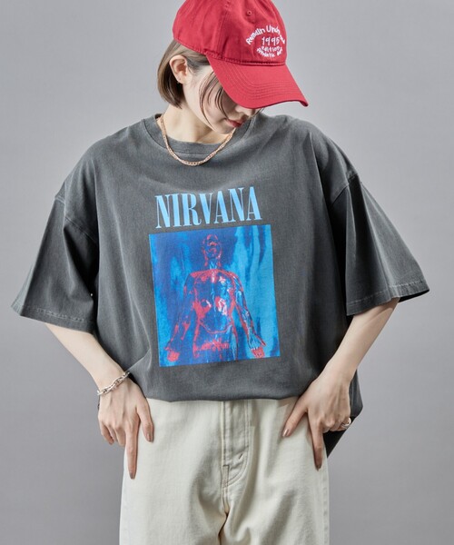 PUBLUX(パブリュクス)の「PUBLUX/パブリュクス NIRVANA SLIVER ピグメントTシャツ(限定展開)(Tシャツ/カットソー・メンズ・ブラック・LARGE/MEDIUM/SMALL)」の9枚目の写真