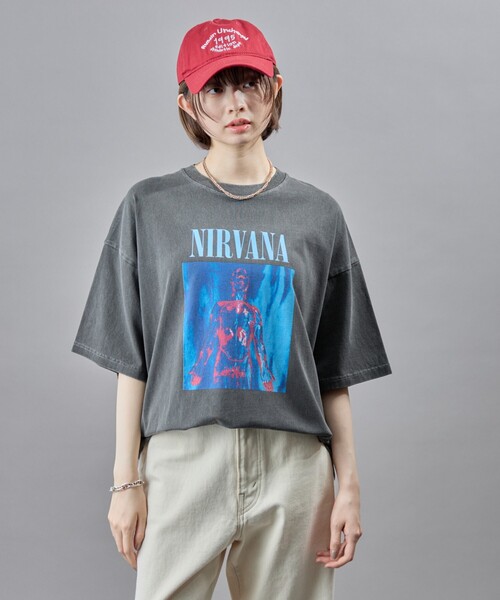 PUBLUX(パブリュクス)の「PUBLUX/パブリュクス NIRVANA SLIVER ピグメントTシャツ(限定展開)(Tシャツ/カットソー・メンズ・ブラック・LARGE/MEDIUM/SMALL)」の14枚目の写真