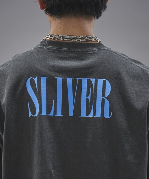NIRVANA/SLIVER ブリーチ加工 tシャツ/ブラック NIRVANA」 SLIVER TEE/ニルヴァーナ プリント グラフィック 半袖