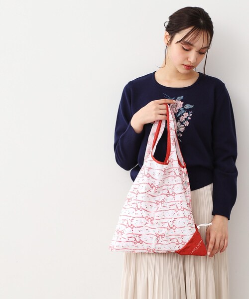 LAURA ASHLEY(ローラアシュレイ)の「【表裏の2柄がかわいい】パッカブル マイバッグ(エコバッグ/サブバッグ・レディース・ワイン系・00)」の1枚目の写真