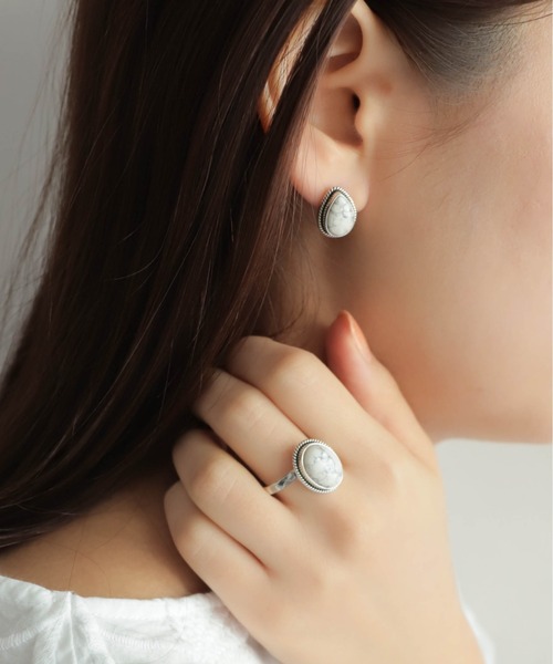 rapiecage（ラピエサージュ）の「【rapiecage glacon】ラインフレームオーバルストーンリング　GC（リング・レディース・ホワイト/グリーン・FREE）」の7枚目の写真