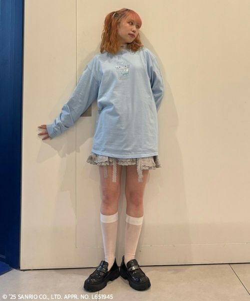 セール】ANGEL【HELLO KITTY】RHINESTONE L/S Tシャツ（Tシャツ