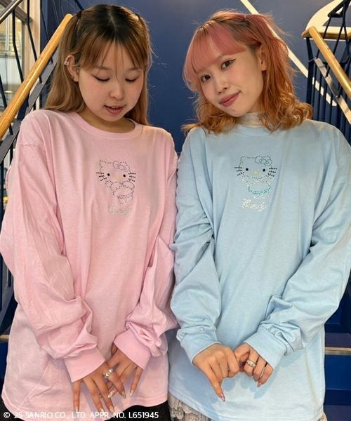 CANDY STRIPPER ANGEL HELLO KITTY Tシャツ ANGEL 【HELLO KITTY】RHINESTONE L/S TEE | Candy Stripper