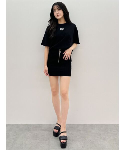 GYDA(ジェイダ)の「Symmetry GYDA back photo Tシャツ(Tシャツ/カットソー・レディース・ベージュ/オフホワイト/ブラック・FREE)」の7枚目の写真