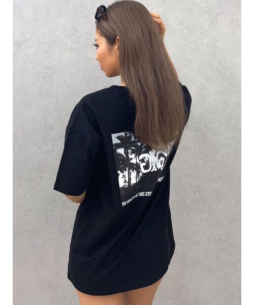 GYDA(ジェイダ)の「Symmetry GYDA back photo Tシャツ(Tシャツ/カットソー・レディース・ベージュ/オフホワイト/ブラック・FREE)」の10枚目の写真