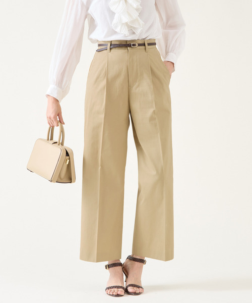 martinique(マルティニーク)の「チノパンツ(チノパンツ・レディース・ホワイト/ベージュ・1/2)」の2枚目の写真