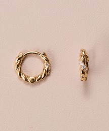   MERCYゴールドツイストピアス(両耳用) フープピアス ツイスト」に該当するゴールド/金色系のファッション通販