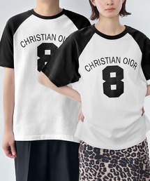 LOWO（ロワ）の「【綿100％使用】ユニセックスフロントプリントオーバーサイズラグランTシャツ（Tシャツ/カットソー）」