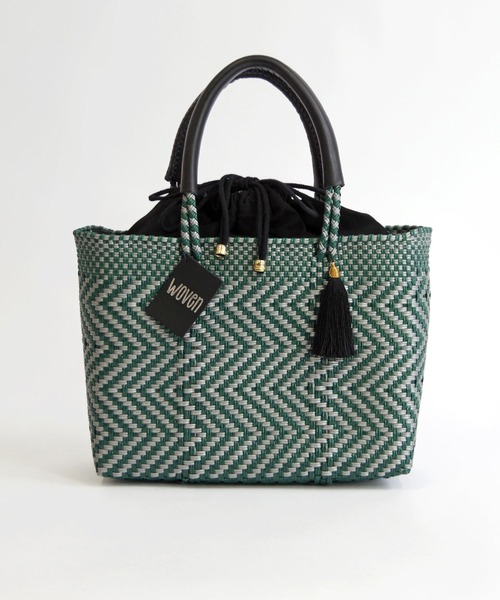 Grace ウーヴンレザーバスケットバッグ Ф WOVEN (ウーヴン) /スモールドローストリングトート メキシコ製