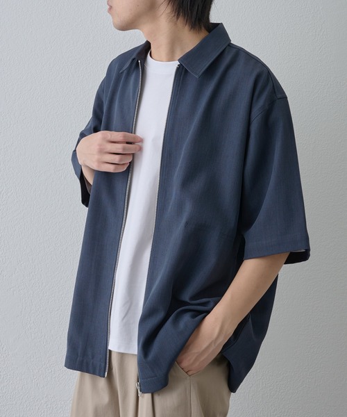 COLONY 2139（コロニートゥーワンスリーナイン）の「ドライスルー半袖ジップシャツ（シャツ/ブラウス・メンズ・ブラック/ネイビー/グレー・LARGE/MEDIUM）」の13枚目の写真