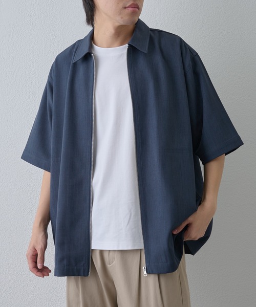 COLONY 2139（コロニートゥーワンスリーナイン）の「ドライスルー半袖ジップシャツ（シャツ/ブラウス・メンズ・ブラック/ネイビー/グレー・LARGE/MEDIUM）」の12枚目の写真