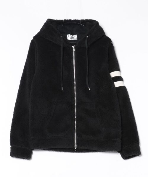 ARCHIVER(アーカイバ)の「【RS】【ソフトシャギー】ボアジップパーカー(パーカー・レディース・ブラック/ベージュ・MEDIUM/LARGE)」の4枚目の写真