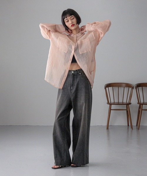 6737様 セール】バンドシアーシャツLS 289340（シャツ/ブラウス