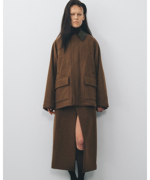 Juha(ユハ)の「LEATHER COLLAR RIDING JACKET(ブルゾン・メンズ・ブラック/ブラウン・3/4)」の6枚目の写真