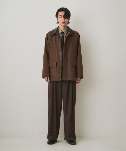 Juha(ユハ)の「LEATHER COLLAR RIDING JACKET(ブルゾン・メンズ・ブラック/ブラウン・3/4)」の12枚目の写真