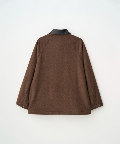 Juha(ユハ)の「LEATHER COLLAR RIDING JACKET(ブルゾン・メンズ・ブラック/ブラウン・3/4)」の5枚目の写真