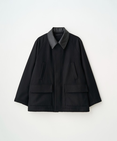 Juha(ユハ)の「LEATHER COLLAR RIDING JACKET(ブルゾン・メンズ・ブラック/ブラウン・3/4)」の3枚目の写真