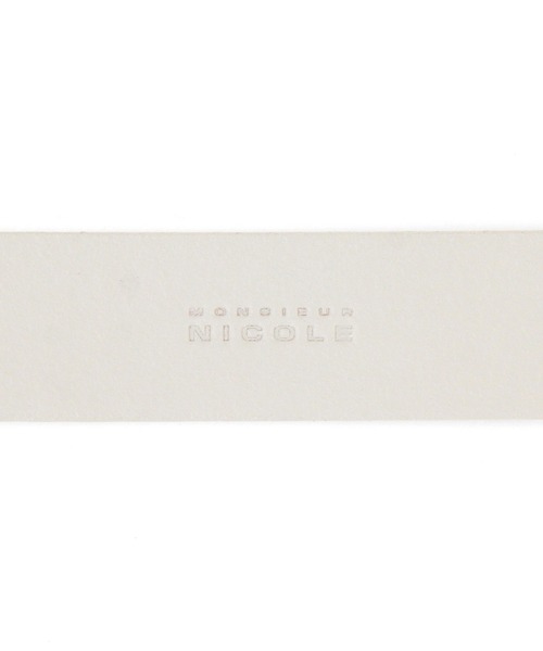 MONSIEUR NICOLE（ムッシュニコル）の「ダイヤエンボスレザー ベルト（ベルト・メンズ・ブラック/ライトグレー・FREE）」の6枚目の写真