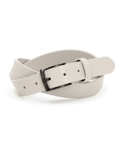 MONSIEUR NICOLE（ムッシュニコル）の「ダイヤエンボスレザー ベルト（ベルト・メンズ・ブラック/ライトグレー・FREE）」の7枚目の写真