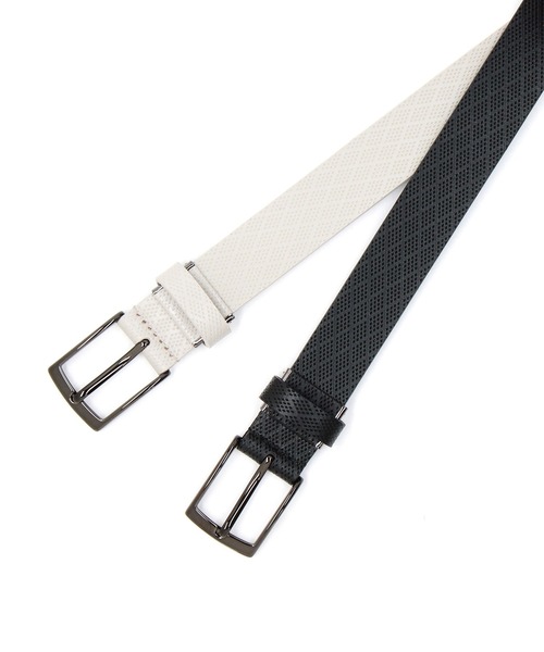 MONSIEUR NICOLE（ムッシュニコル）の「ダイヤエンボスレザー ベルト（ベルト・メンズ・ブラック/ライトグレー・FREE）」の8枚目の写真