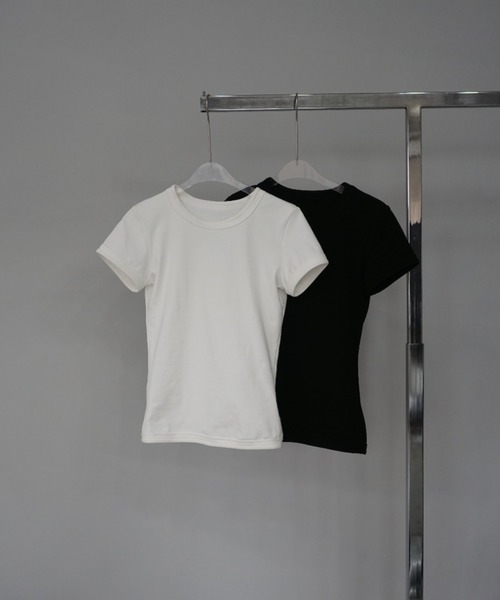 chuclla(チュクラ)の「【LONSLAN】 ストレッチフィット コンパクトT CHLONW25s016(Tシャツ/カットソー・レディース・ブラック/ホワイト・FREE)」の6枚目の写真