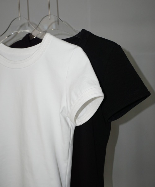 chuclla(チュクラ)の「【LONSLAN】 ストレッチフィット コンパクトT CHLONW25s016(Tシャツ/カットソー・レディース・ブラック/ホワイト・FREE)」の8枚目の写真