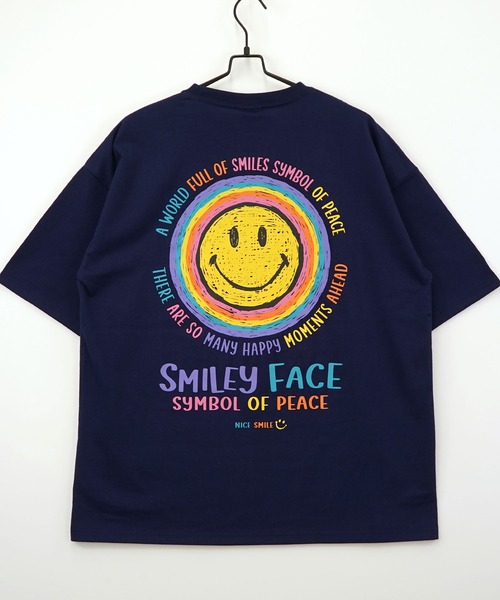 smiley face ヴィンテージ 総柄 半袖シャツ トップス
