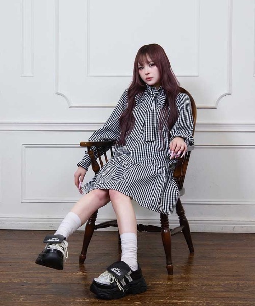 FickleBebe(フィクルベベ)の「フリルリボンティアードワンピース(ワンピース・レディース・その他1/ブラック・FREE)」の20枚目の写真