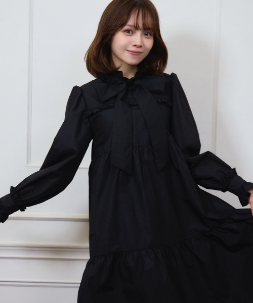 FickleBebe(フィクルベベ)の「フリルリボンティアードワンピース(ワンピース・レディース・その他1/ブラック・FREE)」の21枚目の写真