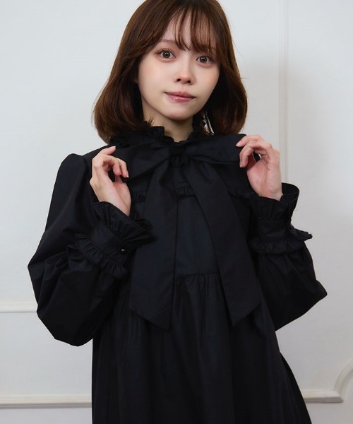 FickleBebe(フィクルベベ)の「フリルリボンティアードワンピース(ワンピース・レディース・その他1/ブラック・FREE)」の16枚目の写真