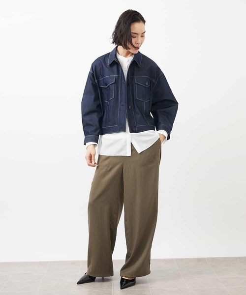 ミッシェルクラン（MICHEL ）/オーバーサイズトラッカージャケット オーバーサイズトラッカージャケット（デニムジャケット）｜MICHEL