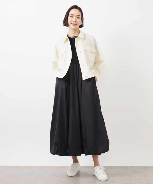 MICHEL KLEIN(ミッシェル・クラン)の「デニムライクブルゾン(デニムジャケット・レディース・ネイビー/ホワイト・38)」の21枚目の写真