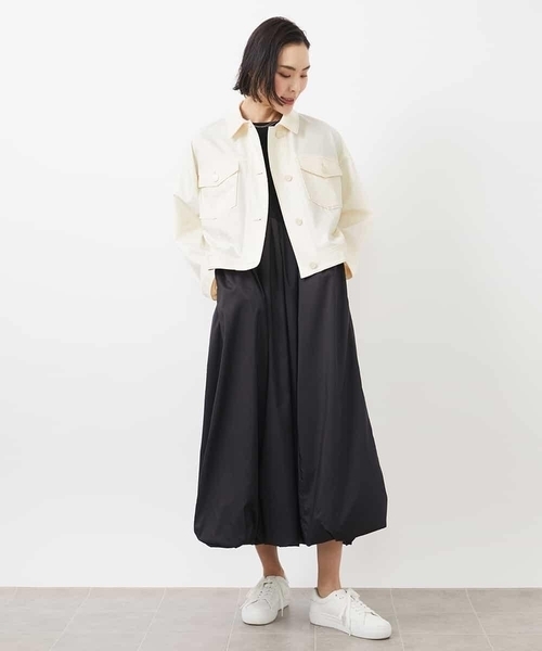 MICHEL KLEIN(ミッシェル・クラン)の「デニムライクブルゾン(デニムジャケット・レディース・ネイビー/ホワイト・38)」の22枚目の写真
