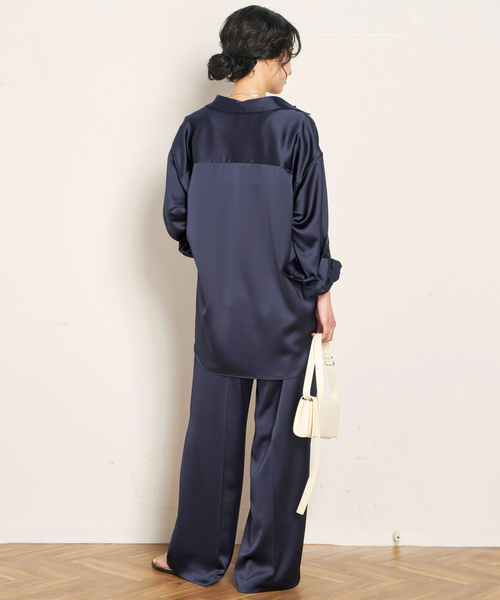 L&#39;Appartement DEUXIEME CLASSE - 【新品】AP STUDIO◆ストライプサテンシャツ◆ オリジナルストライプシャツ（シャツ/ブラウス）｜AP STUDIO