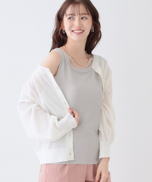 DRESKIP(ドレスキップ)の「【高レビュー/S-LL】大人ヘルシーなスタイルに ラメタンクトップ(タンクトップ・レディース・ゴールド/ブラック/ライトブルー/シルバー・01/02/03/04)」の3枚目の写真