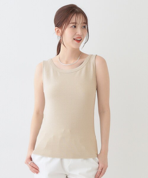 DRESKIP(ドレスキップ)の「【高レビュー/S-LL】大人ヘルシーなスタイルに ラメタンクトップ(タンクトップ・レディース・ゴールド/ブラック/ライトブルー/シルバー・01/02/03/04)」の17枚目の写真
