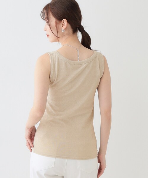 DRESKIP(ドレスキップ)の「【高レビュー/S-LL】大人ヘルシーなスタイルに ラメタンクトップ(タンクトップ・レディース・ゴールド/ブラック/ライトブルー/シルバー・01/02/03/04)」の18枚目の写真