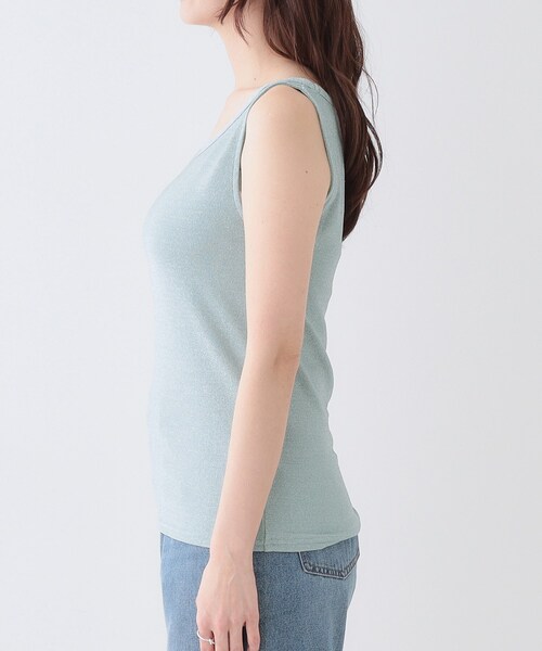 DRESKIP(ドレスキップ)の「【高レビュー/S-LL】大人ヘルシーなスタイルに ラメタンクトップ(タンクトップ・レディース・ゴールド/ブラック/ライトブルー/シルバー・01/02/03/04)」の22枚目の写真