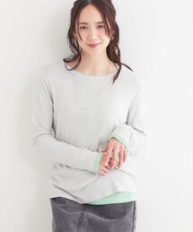 SHOO・LA・RUE | 【洗える/S-LL/2点セット】1セットあると便利 シアーレイヤードロンTセット(その他トップス)