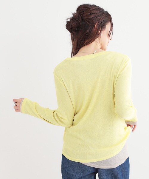 SHOO・LA・RUE(シューラルー)の「【洗える/S-LL/2点セット】1セットあると便利 シアーレイヤードロンTセット(その他トップス・レディース・ベージュ/ライトグレー/ブラック・01/02/03/04)」の14枚目の写真