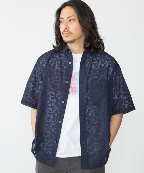 SHIPS(シップス)の「SHIPS: オパール レギュラーカラー ショートスリーブ シャツ(シャツ/ブラウス・メンズ・ダークグレー/クリーム/ライトグリーン/ネイビー・X-LARGE/LARGE/MEDIUM/SMALL)」の4枚目の写真