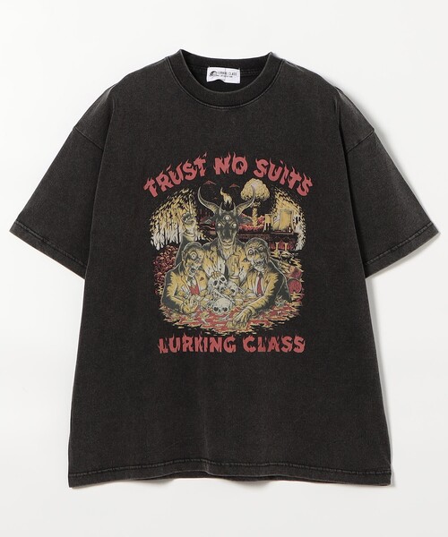 LURKING CLASS（ラーキングクラス）の「限定展開 LURKING CLASS×FREAK'S STORE/ラーキングクラス 別注 ヴィンテージ加工 プリント Tシャツ / TRUST NO SUIT（Tシャツ/カットソー・メンズ・ブラック・LARGE/MEDIUM/X-LARGE）」の9枚目の写真
