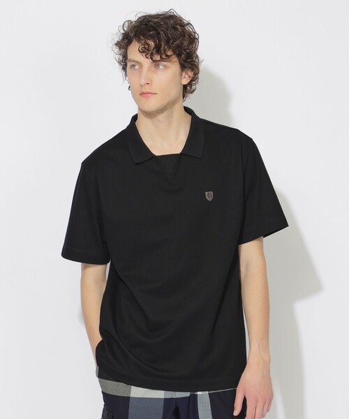 セール】【WEB限定】ポロカラーTシャツ（ポロシャツ）｜BLACK