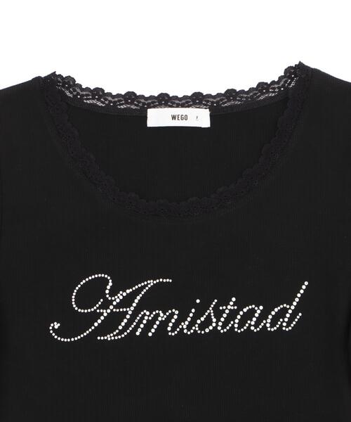 WEGO（ウィゴー）の「WEGO/ロゴレースちびT（Tシャツ/カットソー・レディース・ブラック/ホワイト・FREE）」の18枚目の写真