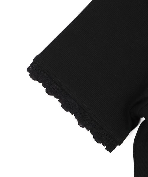 WEGO（ウィゴー）の「WEGO/ロゴレースちびT（Tシャツ/カットソー・レディース・ブラック/ホワイト・FREE）」の21枚目の写真