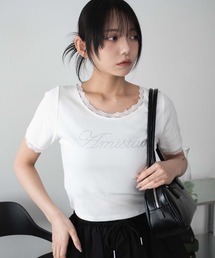 WEGO | WEGO/【25年春夏新作】ロゴレースちびT(Tシャツ/カットソー)