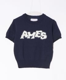 AMESWORLDWIDE | AMES WORLDWIDE ／HAIRYロゴ半袖ニット(ニット/セーター)