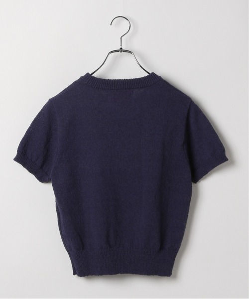 AMESWORLDWIDE（アメスワールドワイド）の「AMES WORLDWIDE ／HAIRYロゴ半袖ニット（ニット/セーター・レディース・ネイビー/レッド/アイボリー・FREE）」の10枚目の写真